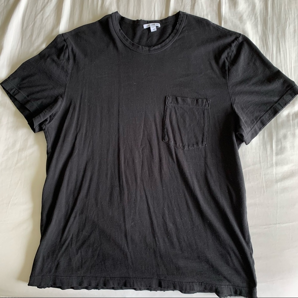 James Perse Black Pocket T-Shirt